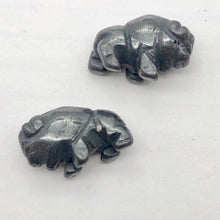 Load image into Gallery viewer, Stability Hematite Bison / Buffalo Figurine Worry Stone | 21x14x8mm | Silver Black