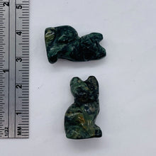 Load image into Gallery viewer, Adorable! 2 Kambaba Jasper Sitting Cat Beads