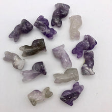 Load image into Gallery viewer, Adorable! 2 Amethyst Sitting Carved Cat Beads | 21x12x8mm | Purple - PremiumBead Alternate Image 8