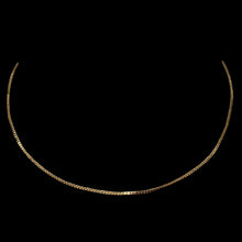 Load image into Gallery viewer, Italian 24" Vermeil Fine Box Chain 1mm 110016D