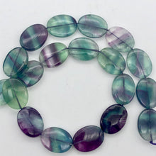 Load image into Gallery viewer, Rare! Carved 20x15mm Oval Fluorite 8" Bead Strand! - PremiumBead Alternate Image 8