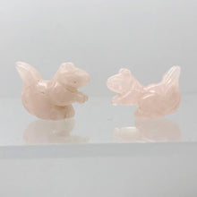 Load image into Gallery viewer, Charming 2 Rose Quartz Carved Squirrel Beads | 22x15x10mm | Pink