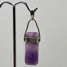 Load image into Gallery viewer, Amethyst and Garnet Sterling Silver Drop Pendant | 2" Long | Purple/Red |