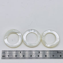 Load image into Gallery viewer, 3 Mother of Pearl Shell 25mm Pi Circle Beads 9846