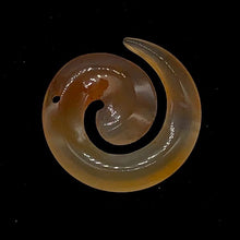 Load image into Gallery viewer, Chalcedony, Mandarin Spiral | 32x4.5mm | Orange | 1 Pendant Bead |