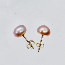 Load image into Gallery viewer, Fresh Water Pearl 14K Gold Stud Earrings | 1/4 inch | Lavender | 1 Pair |