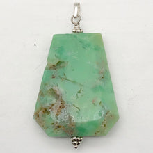 Load image into Gallery viewer, Chrysoprase Flat Nugget Sterling Silver Drop Pendant | 2 1/4" Long | Green |