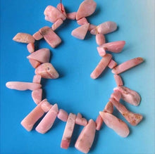 Load image into Gallery viewer, 462cts Pink Peruvian Opal Briolette Bead Strand 110460F - PremiumBead Primary Image 1