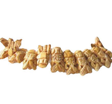Load image into Gallery viewer, Carved Gold Fish Domestic Waterbuffalo Bone Bead Strand 108629