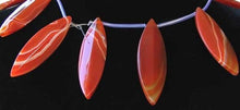 Load image into Gallery viewer, Designer Red Orange Sardonyx 64x20mm Pendant Bead Strand 109230A - PremiumBead Alternate Image 3