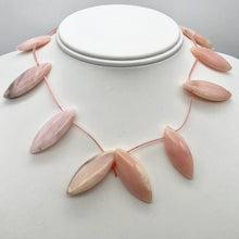 Load image into Gallery viewer, Pink Peruvian Opal Marquis Briolette 12 Bead Strand 10815F - PremiumBead Primary Image 1