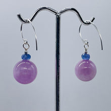 Load image into Gallery viewer, Kunzite Tanzanite Sterling Silver Drop Earrings | 1 1/4" | Lavender Blue |