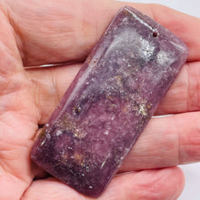 Load image into Gallery viewer, Madagascar Lepidolite Rectangular Stone | 65x30x6mm | Purple lilac | 1 Bead |
