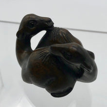 Load image into Gallery viewer, Carved Double Camel Dark Teak Ojime/Netsuke Bead - PremiumBead Alternate Image 3