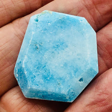 Load image into Gallery viewer, 69cts Natural Hemimorphite Druzy Pendant Bead | Blue | 31x28x7mm | 1 Bead |