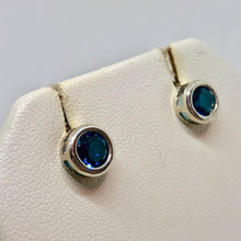 Load image into Gallery viewer, December 7mm Blue Zircon & Sterling Silver Earrings 9780Lb - PremiumBead Alternate Image 6