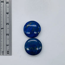 Load image into Gallery viewer, 2 Exquisite Natural Lapis 16mm Coin 9345