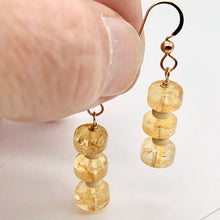 Load image into Gallery viewer, Fine Citrine Wheel Bead 14K Gold Filled Earrings | 1 1/2" Long |