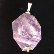 Load image into Gallery viewer, Purple Flower Sodalite Sterling Silver Pendant | Purple/White | 2 1/4" Long |