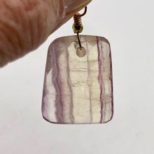 Load image into Gallery viewer, Fluorite 14K Gold Filled Wire Wrap Trapezoid Pendant| 2" Long | Purple, Clear |