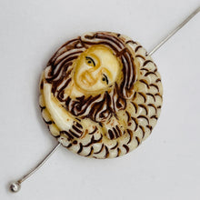 Load image into Gallery viewer, Cozy Hand Carved Mermaid Centerpiece Bead 4830H