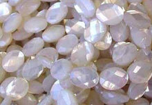 Load image into Gallery viewer, Six Sparkle Faceted 9x7mm Natural Mother of Pearl Beads 4602 - PremiumBead Alternate Image 2