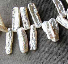 Load image into Gallery viewer, Shimmer White Head-Drilled FW Biwa Pearl Strand 107242 - PremiumBead Alternate Image 4