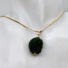 Load image into Gallery viewer, Other Worldly Green Moldavite Meteor 14KGF Pendant | 1 1/4" Long | 19x17x15mm |