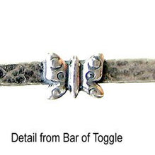 Load image into Gallery viewer, Flutter 1 Sterling Silver Butterfly Toggle Clasp 7934 - PremiumBead Alternate Image 2