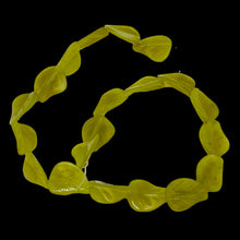 Load image into Gallery viewer, Hand Carved Korean Jade Leaf Bead Strand 110167
