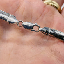 Load image into Gallery viewer, Italian 32 Grams Shimmering Solid Sterling Silver 6mm Omega Necklace | 20 Inch |