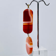 Load image into Gallery viewer, Sardonyx 14K Gold Filled Dangle Pendant | 2 1/4" Long | Orange/White | 1 Pendant