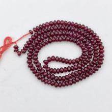 Load image into Gallery viewer, 49.0cts AAA+ Natural Ruby 3.25x2.25mm Smooth Roundel 15 inch Bead Strand - PremiumBead Alternate Image 4
