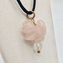 Load image into Gallery viewer, Charm! Rose Quartz Squirrel 22K Vermeil Pendant w/bead 509279RQQ - PremiumBead Primary Image 1