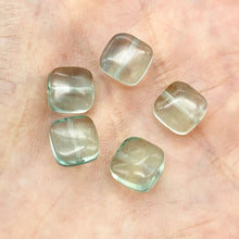 Load image into Gallery viewer, 5 Natural Blue / Green Fluorite Square Beads 10483