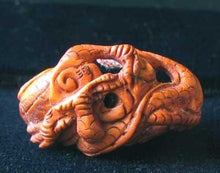 Load image into Gallery viewer, Carved Boxwood Wise Crouching Dragon Ojime/Netsuke Bead - PremiumBead Alternate Image 3