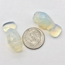 Load image into Gallery viewer, Grace! Opalized Glass Carved Manatee Figurine | 27x11x12mm | Opal - PremiumBead Alternate Image 5