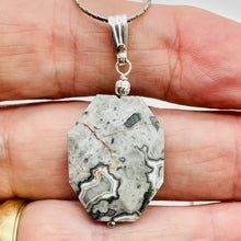 Load image into Gallery viewer, Picasso Jasper Sterling Silver Drop/Dangle | 1 1/2" Long | Gray/Black | 1 Pendant