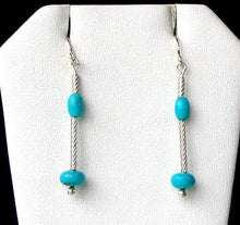 Load image into Gallery viewer, Unique Natural Turquoise & Silver Earrings 6378 - PremiumBead Alternate Image 2