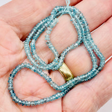 Load image into Gallery viewer, 80cts Natural Blue Zircon Faceted Bead Strand 106047