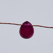 Load image into Gallery viewer, 1 Stunning Natural Red Ruby Faceted Briolette Bead 9667Ad