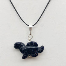 Load image into Gallery viewer, Blue Goldstone Dinosaur Pendant Stegosaurus and Silver Pendant 509258BGS | 21x11x8mm (Stegosaurus), 7.0mm (Bail Opening), 7/8" (Long) | Blue - PremiumBead Alternate Image 3