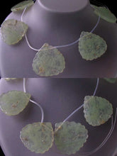 Load image into Gallery viewer, 8 Druzy Green Prehnite 36x36mm Briolette Beads 10458B - PremiumBead Primary Image 1