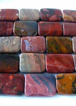 Load image into Gallery viewer, 5 Red Devil Jasper Rectangle Pendant Beads 8648 - PremiumBead Alternate Image 2