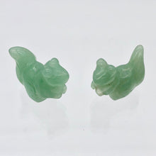 Load image into Gallery viewer, Nuts 2 Hand Carved Animal Aventurine Squirrel Beads | 21.5x15.5x9mm | Green - PremiumBead Primary Image 1