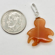 Load image into Gallery viewer, Cartoon Natural Red Carnelian Dangly Octopus Sterling Silver Pendant| 1 1/4 " |