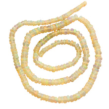 Load image into Gallery viewer, Opal Graduated Faceted Fiery Roundel Bead Parcel | 3.5-3 mm | Golden | 8 Beads |