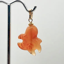 Load image into Gallery viewer, Cartoon Natural Red Carnelian Dangly Octopus 14K Gold Filled Pendant| 1 1/4 " |
