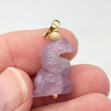 Load image into Gallery viewer, Sssslither! Carved Amethyst Snake and 14k Gold Filled Pendant | 1.5" | 509278AMG - PremiumBead Alternate Image 7