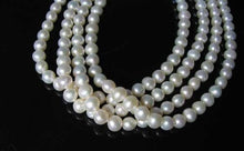 Load image into Gallery viewer, 6.5 x 7mm Cream White FW Pearl 8 inch Strand 001304HS - PremiumBead Primary Image 1
